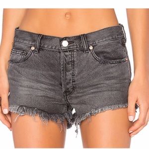 Free People Distressed Jean Shorts